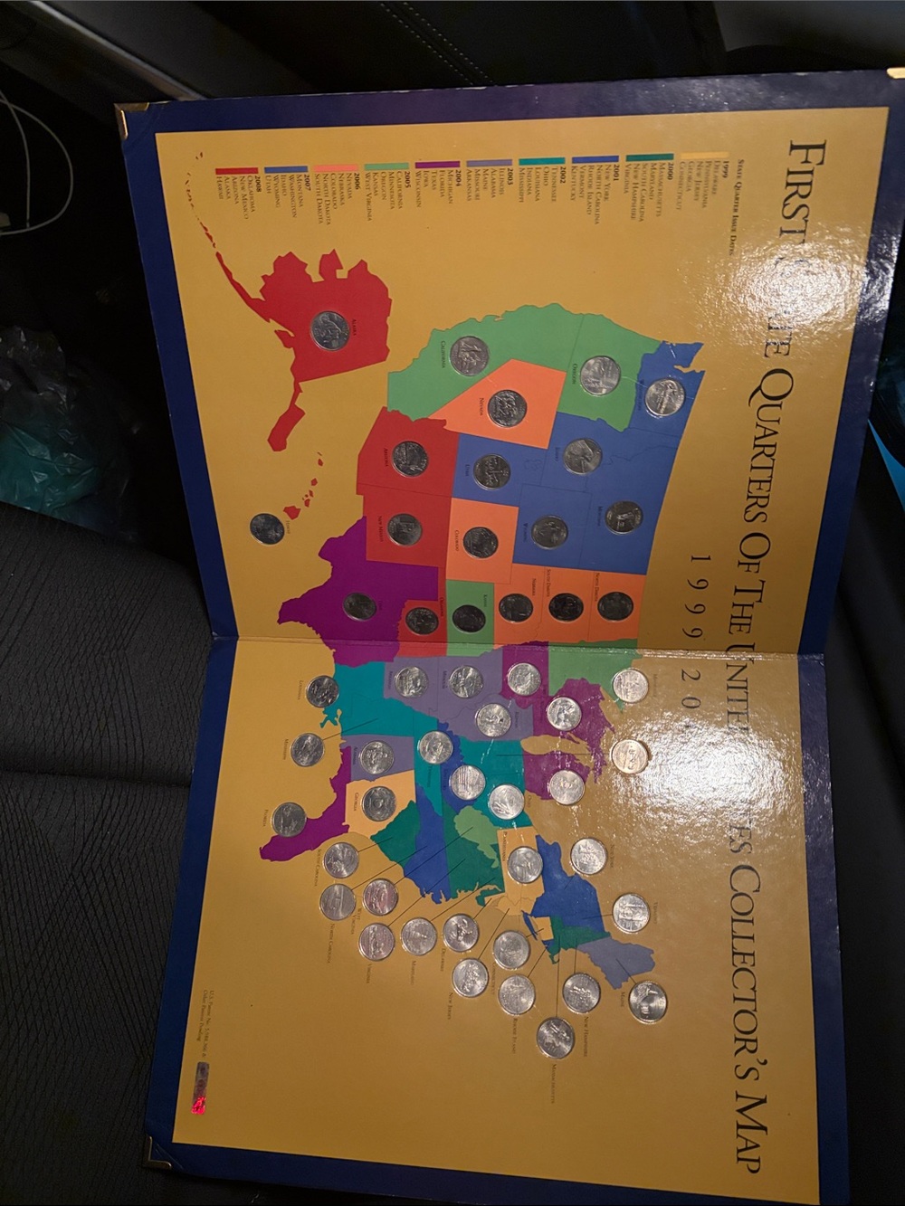 Collector's Map Coin Display - Multicolor